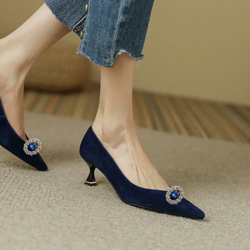 Douqu A Pair of Fashion Removeable Blue Crystal Rhinestone Wedding Boots Shoe Clips Shoe Charms Jewelry - Image 3