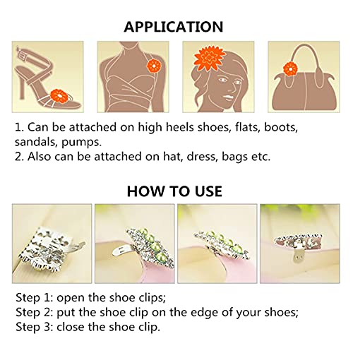 Douqu A Pair of Fashion Removeable Blue Crystal Rhinestone Wedding Boots Shoe Clips Shoe Charms Jewelry - Image 5