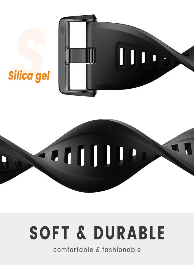 ANCOOL Compatible with Garmin Fenix 6S/5S/7S Watch Band, 20mm Soft Silicone Watch Band Replacement for Fenix 8 43mm/6S Pro/7S Pro/5S Plus Smartwatch Bands (Black) - Image 5