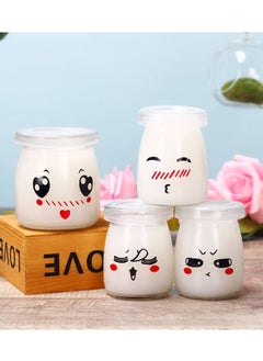 Generic Glass yogurt cup with a tightly sealed plastic lid (4 cups)  - Image 1