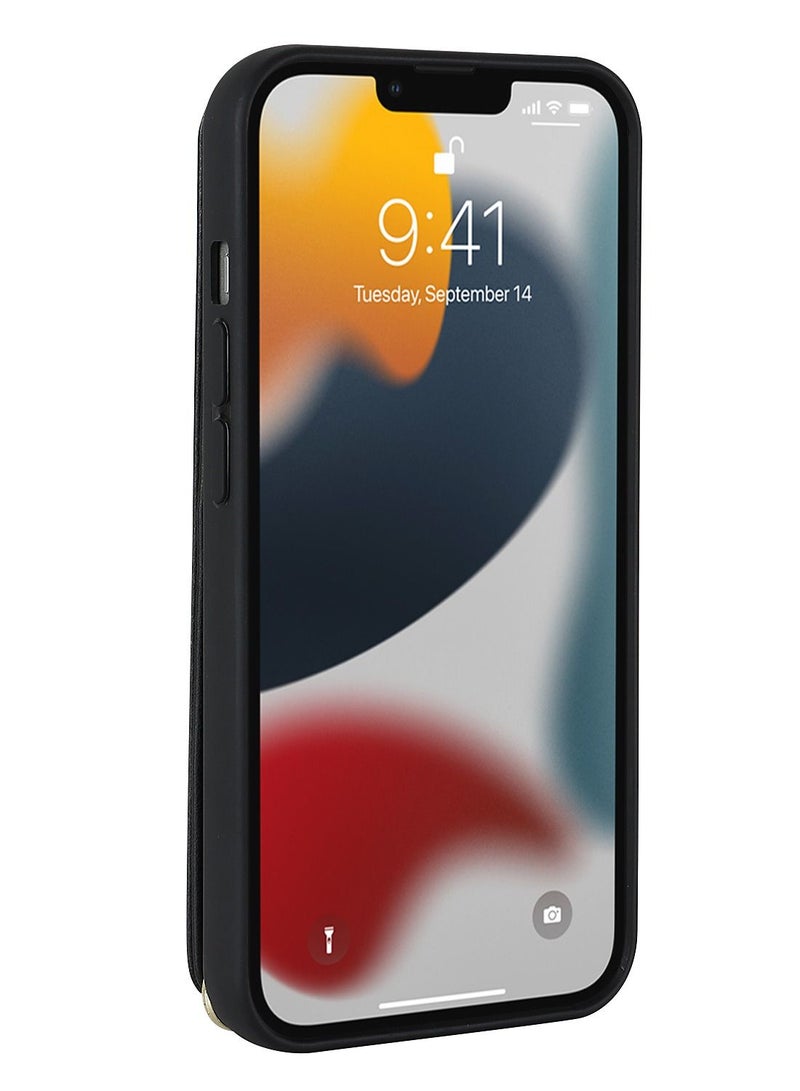 Suteni Back Cover Wristband Card Slots Leather Phone Case for iPhone - Image 2