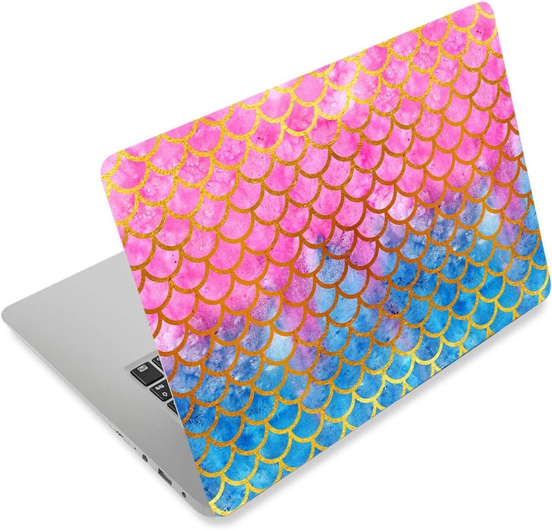 Mermaid Scale Stickers Decal Protector Cover Case for 12- 15.6in Laptop