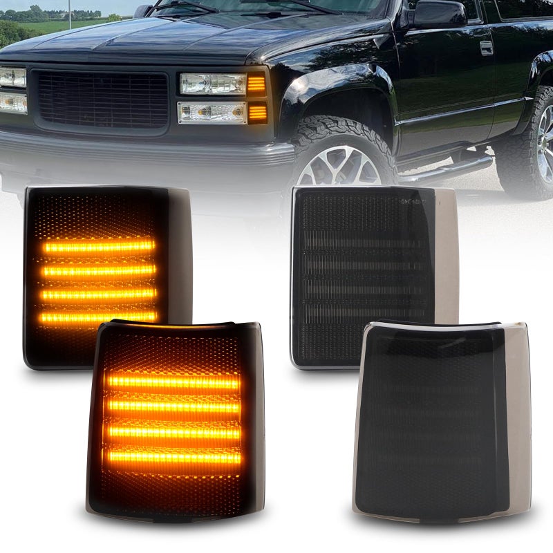 أفضل عرض ضوء الزاوية الأمامية متوافق مع 1994-1999 GMC سييرا CK 1500 2500 3500 سوبربان يوكون زوج جانب السائق والراكب لـ GM2550148 GM2551148 5977463 5977464