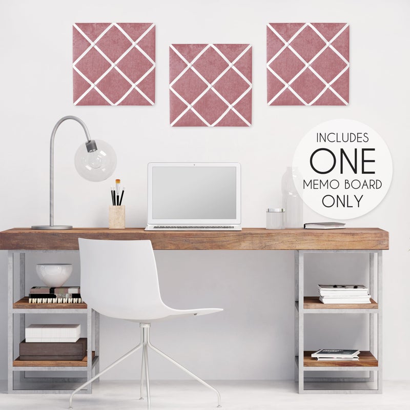 Sweet Jojo Designs Pink Fabric Memory Memo Photo Bulletin Board - Solid Light Blush Crinkle Crushed Velvet Luxurious Elegant Princess Boho Shabby Chic Luxury Glam High End Boutique for Lace Collection - Image 2