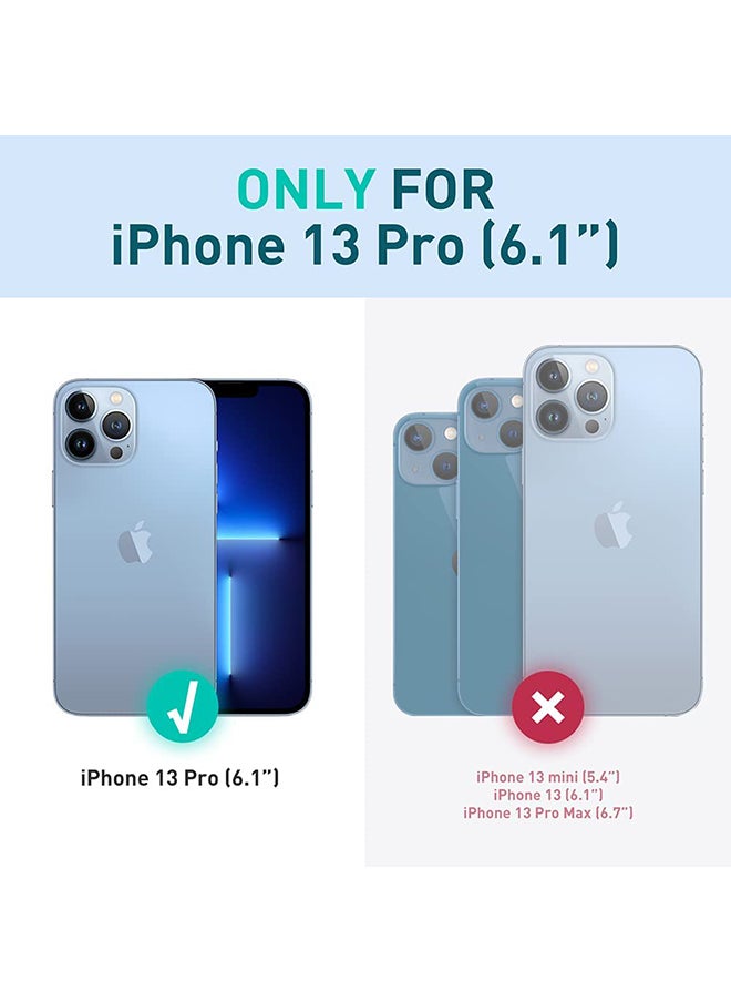 O Ozone Marble Bundle for iPhone 13 Pro Case + Air Pods 3rd Generation Case Full-Body Smooth Gloss Finish Marble Shockproof Bumper Stylish Cover (Blue)  - Image 2