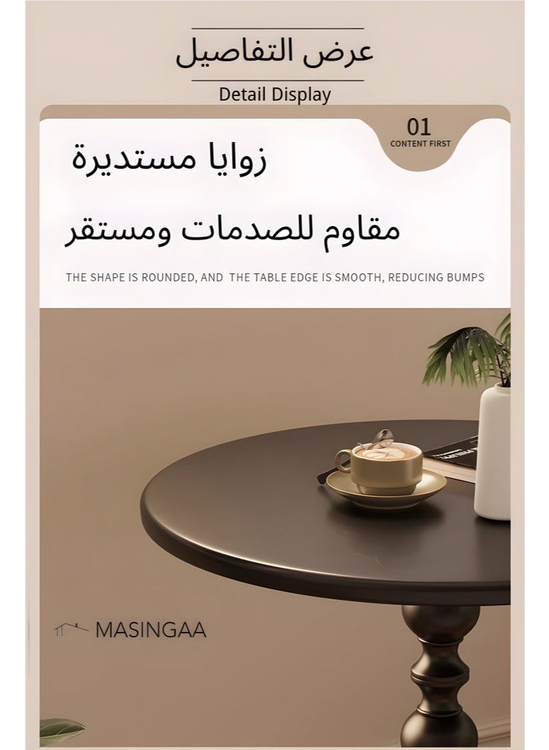 MASINGAA 2pcs Coffee Table, Sofa Side Table, Nordic Corner Small Table, Tea End table for Living Room, Outdoor, Bedroom, White, 40x40x52cm - Image 4