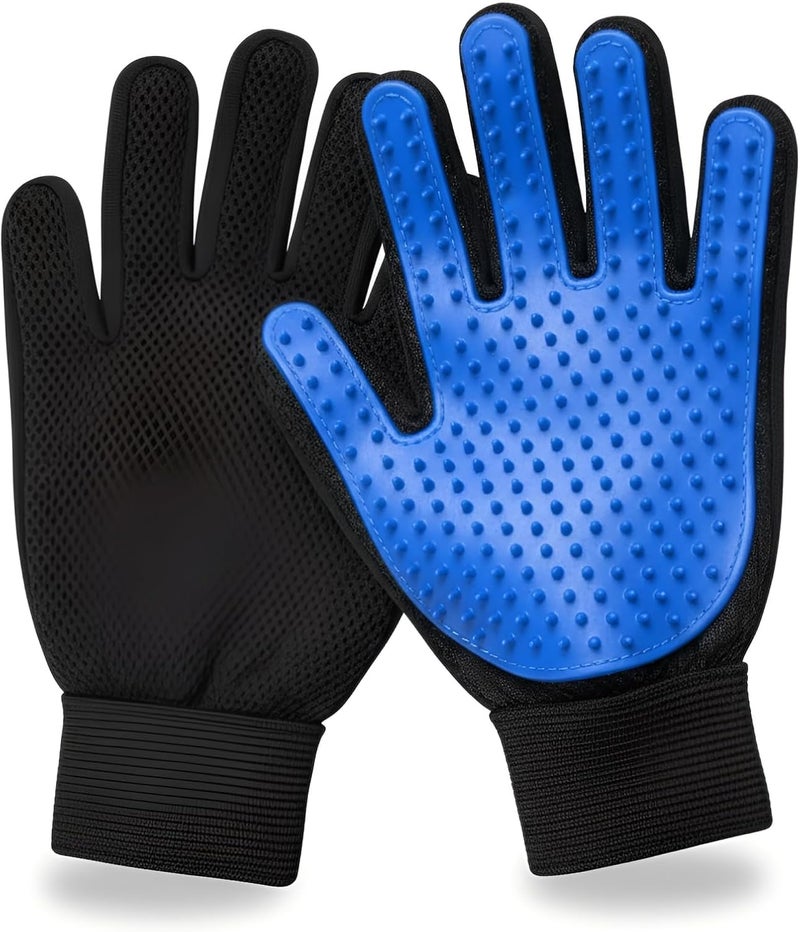 Heusom Silent Groom Pro Grooming Glove for Dogs, Cats, Rabbits & Horses | 2-in-1 Pet Brush & Deshedding Tool | Gentle Bathing & Cleaning for Long & Short Hair | Grooming Supplies for Pet Fur Control - Image 1