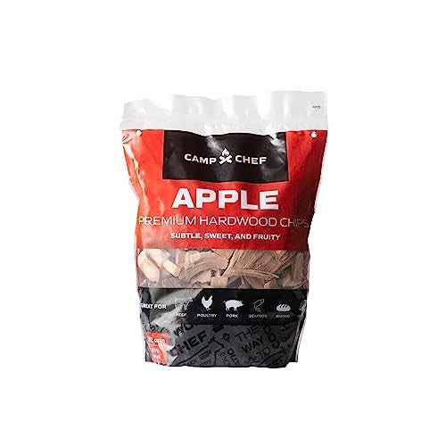 Camp Chef Premium Hardwood Chips - Wood Chips for Smoking & Outdoor Grilling - Compatible with Pellet Grills, Smokers & Barbecues - Made in The USA - Apple, 192 cu in - Image 1