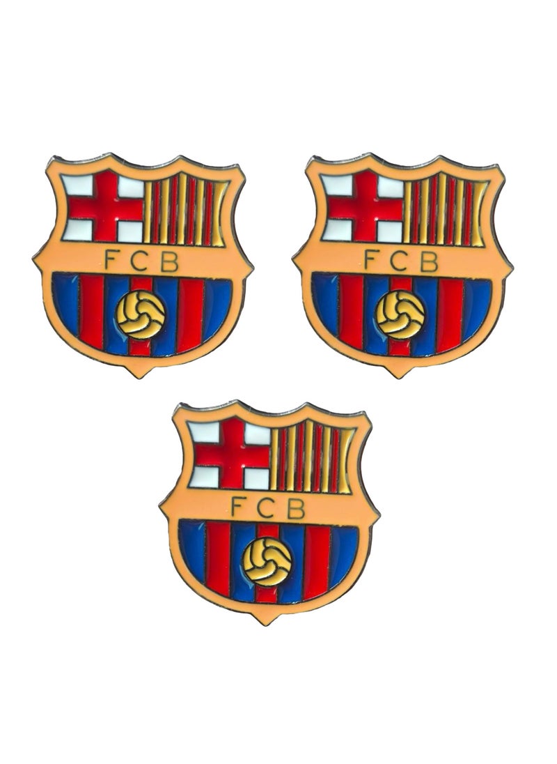 إف سي بي 3 قطع من ملصقات برشلونة المعدنية للجوال أو أي سطح أملس  - Image 1