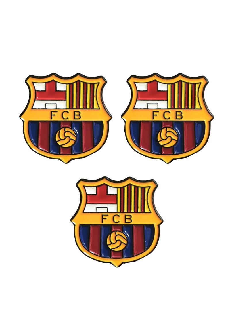 FCB 3 Pieces of Barcelona Metal Sticker for Mobile or Any Smooth Surface - Image 1
