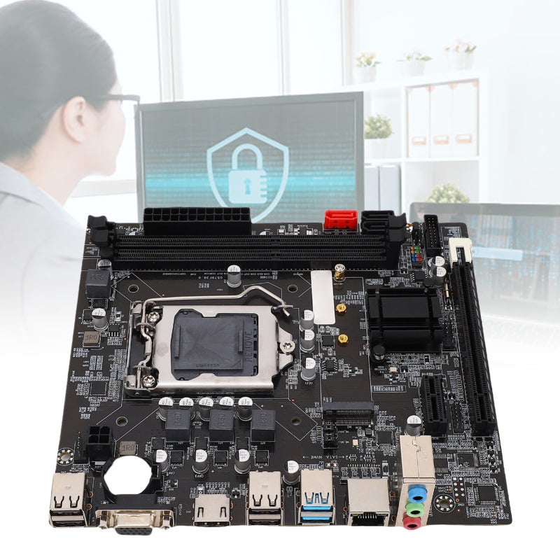 لوحة الأم الحاسوبية B75 لمنفذ LGA 1155 بذاكرة DDR3 2x8GB لوحة ألعاب متكاملة مع وحدات تخزين M.2 Nvme NGFF وATA3.0 وPCI E متوافقة مع معالجات Core I3 I5 I7 وXeon E3 V2 وPentium - Image 3