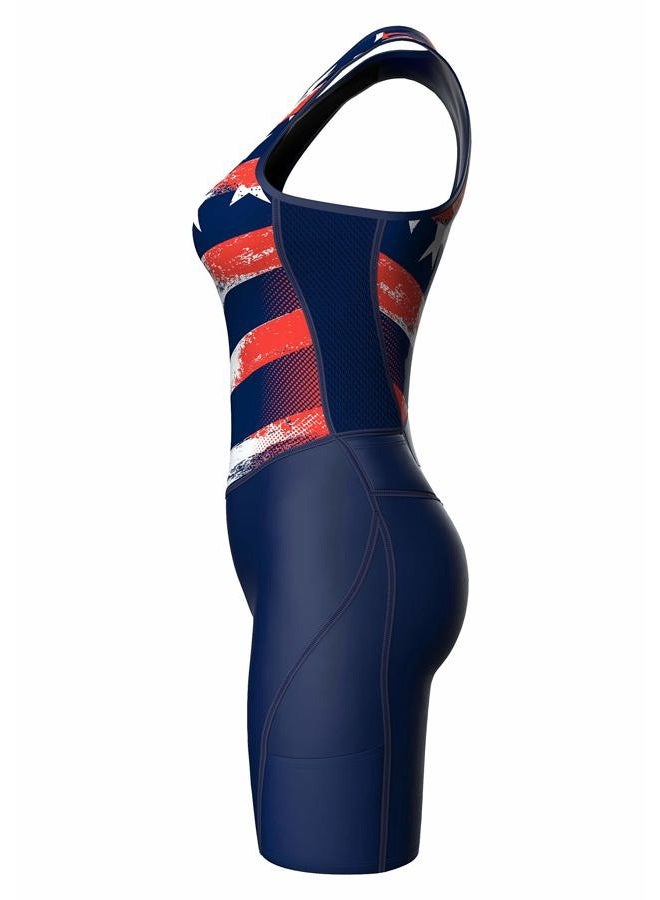 sparx Sports Women Triathlon Suit Tri Short Racing Cycling Swim Run, Navy Blue, M - Image 3
