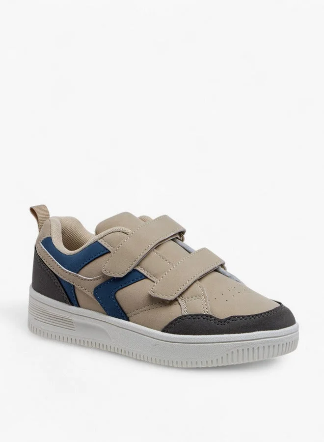 LBL by Shoexpress Panelled Sneakers with Hook and Loop Closure