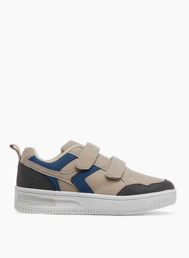 LBL by Shoexpress Panelled Sneakers with Hook and Loop Closure