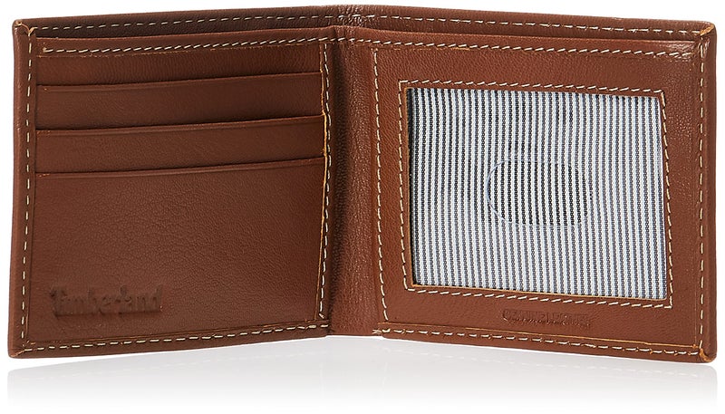 Timberland Men's Blix Slimfold Leather Wallet, Tan, One Size - Image 4