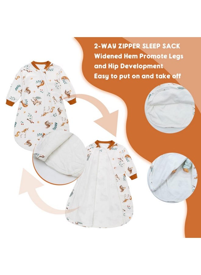 Miracle Baby Miracle Baby Sleep Sack 0-18 Months, Baby Wearable Blanket with 2-Way Zipper,100% Cotton Long Sleeves Sleeping Bag 1.5 Tog for Infant  - Image 4