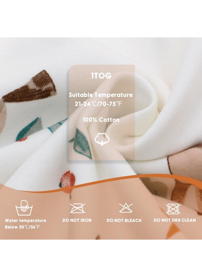 Miracle Baby Miracle Baby Sleep Sack 0-18 Months, Baby Wearable Blanket with 2-Way Zipper,100% Cotton Long Sleeves Sleeping Bag 1.5 Tog for Infant  - Image 5