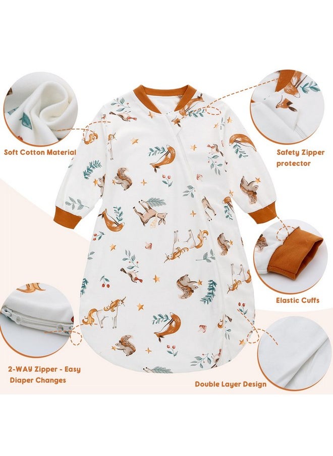 Miracle Baby Miracle Baby Sleep Sack 0-18 Months, Baby Wearable Blanket with 2-Way Zipper,100% Cotton Long Sleeves Sleeping Bag 1.5 Tog for Infant  - Image 2