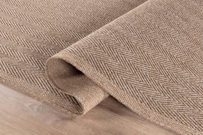 CAMILSON Easy Jute Rug 5x7, Indoor Outdoor Natural Color Fiber Area Rugs for Living Room Patio and Kitchen Rug Herringbone Seagrass Woven Design Easy-Cleaning Washable Outside Carpet Alfombras 5 x 7 - Image 3