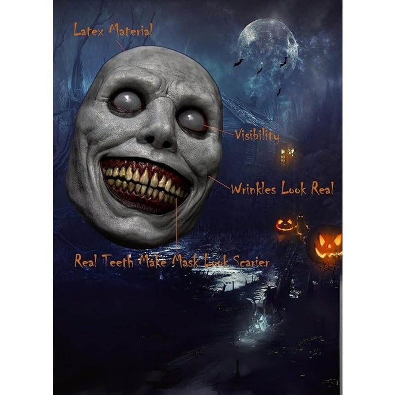 Scary Ghost Latex Mask, 22 cm - Image 3