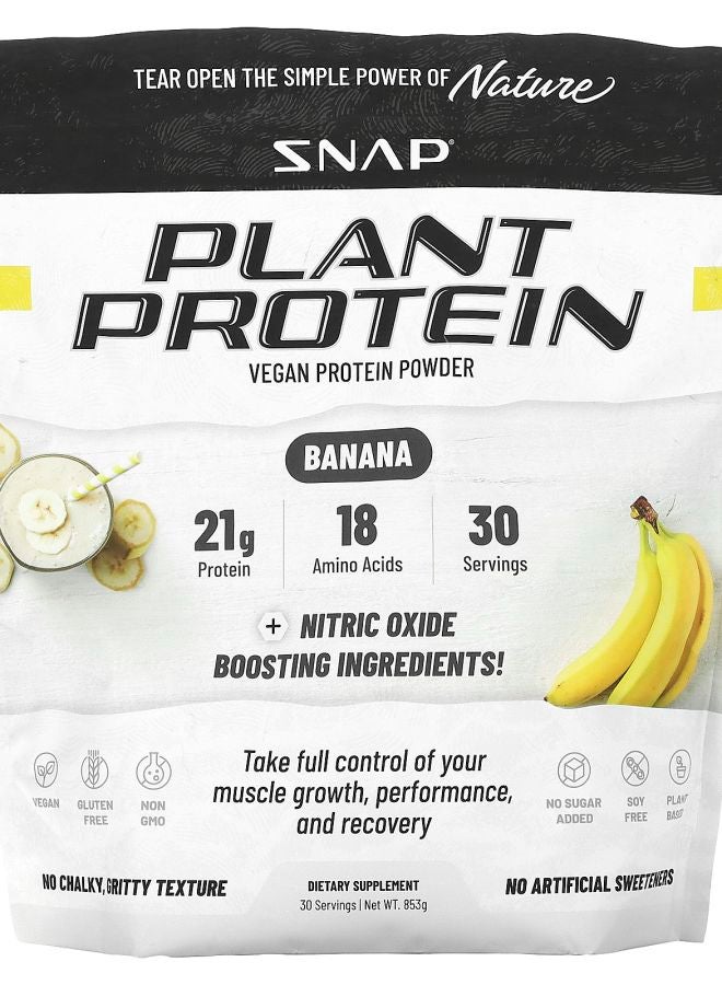 SNAP SUPPLEMENTS Plant Protein Vegan Protein Powder Banana 853 g