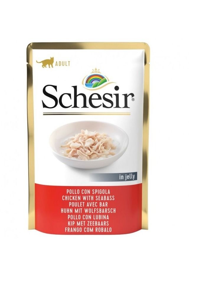Schesir Pouch Jelly Chicken With Seabass Cat Wet Food  - Image 1