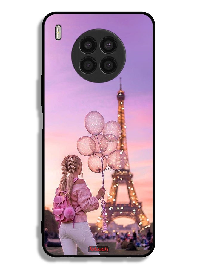 Tolwak Huawei nova 8i Protective Case Cover Girl Holding Balloons - Image 2