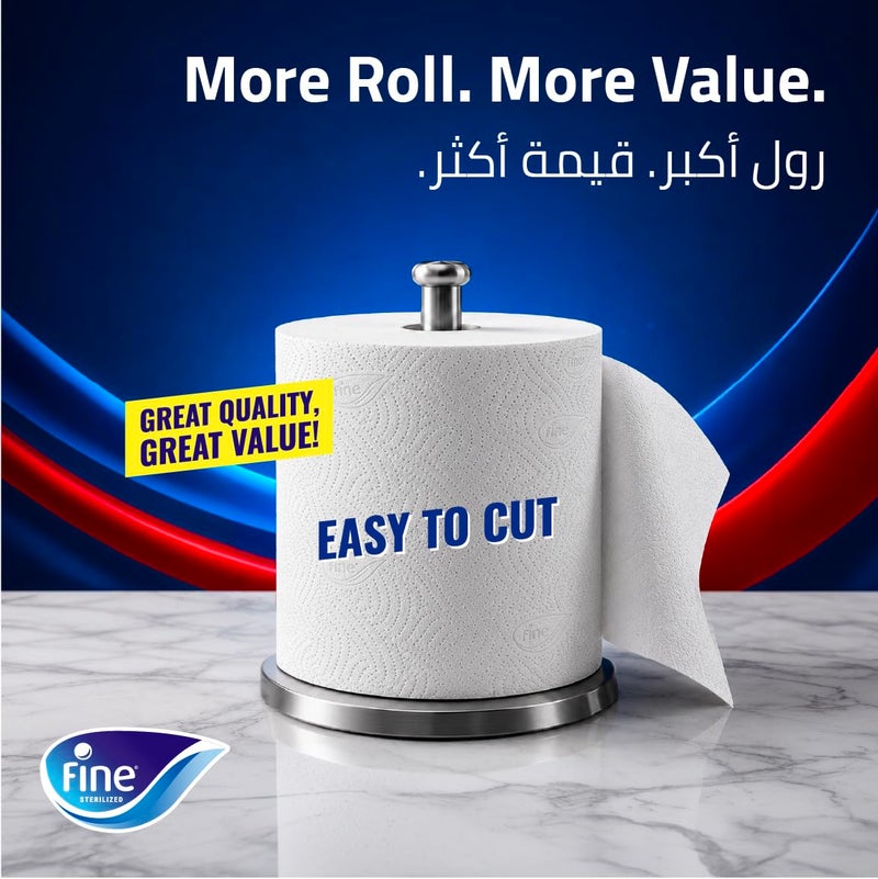 Fine Kitchen Paper Towel Roll 2 Ply 480 Sheets - Image 2