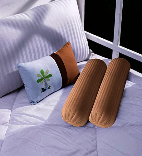 JDX Hotel Premium Soft Fiber Very Soft Bolster (Brown), Standard - Image 2