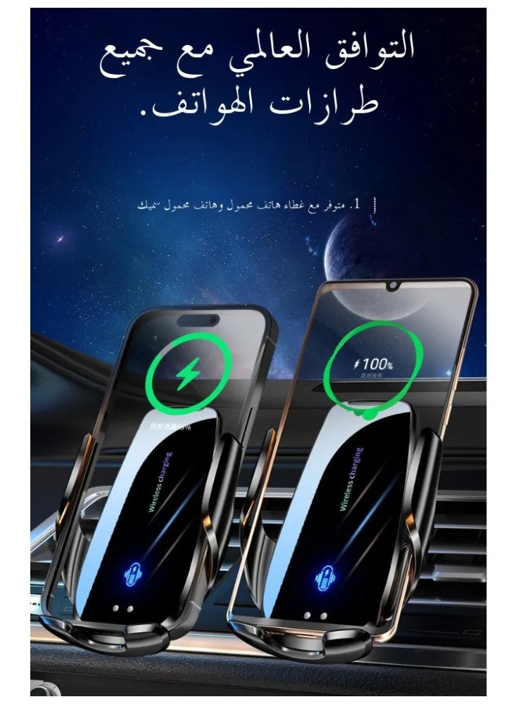 Wireless Fast Charging Phone Holder for Car/Truck - Anti-Shock Silicone Mount with 360° Rotation - Image 5