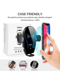Mikikin Wireless Car Charger, Auto-Clamping Car Phone Holder Mount 10W Fast Charging Air Vent Car Charger Compatible with iPhone 16 15 14 13 12 11 Pro Max Mini XR XS X, Samsung Galaxy S24 Ultra S23 S22 S21+  - Image 2