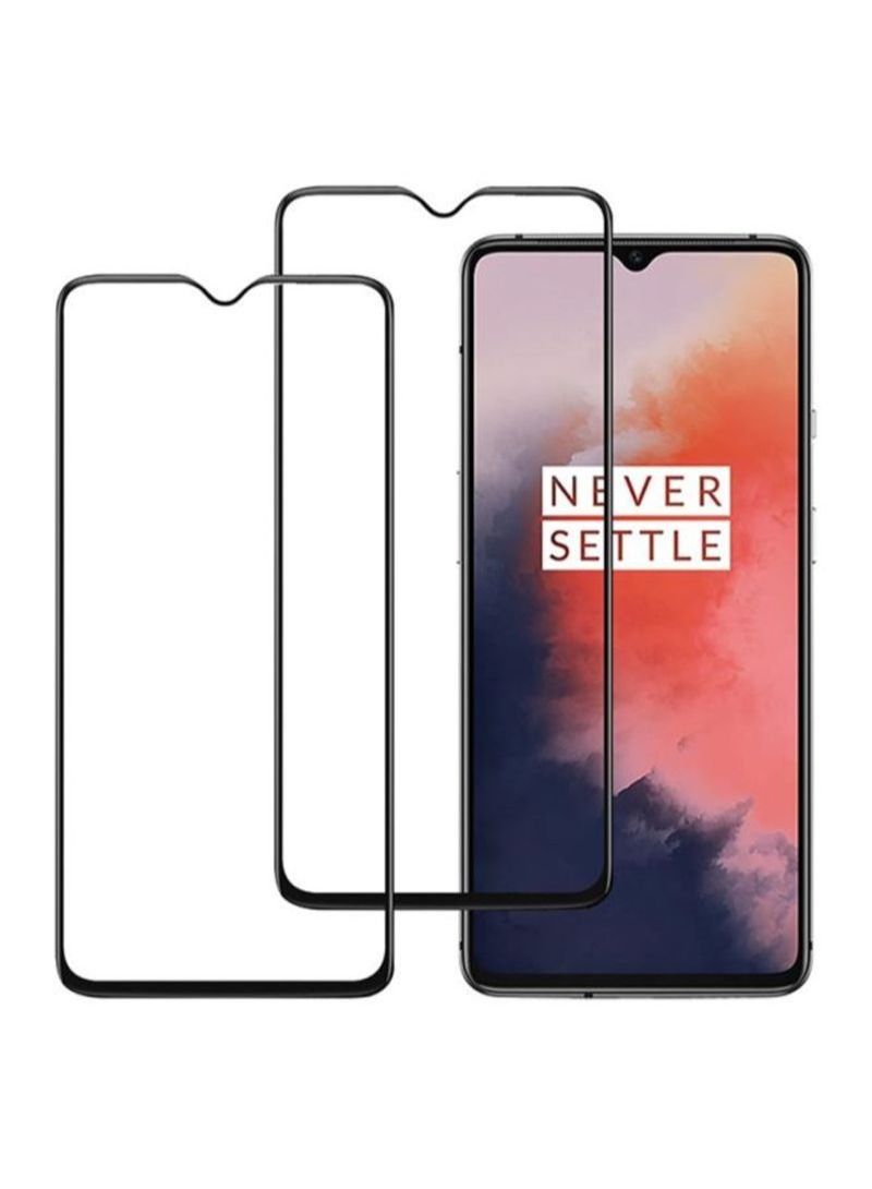 BORTONY Pack of 2 Screen Protector for OnePlus 7T Black/Clear - Image 2