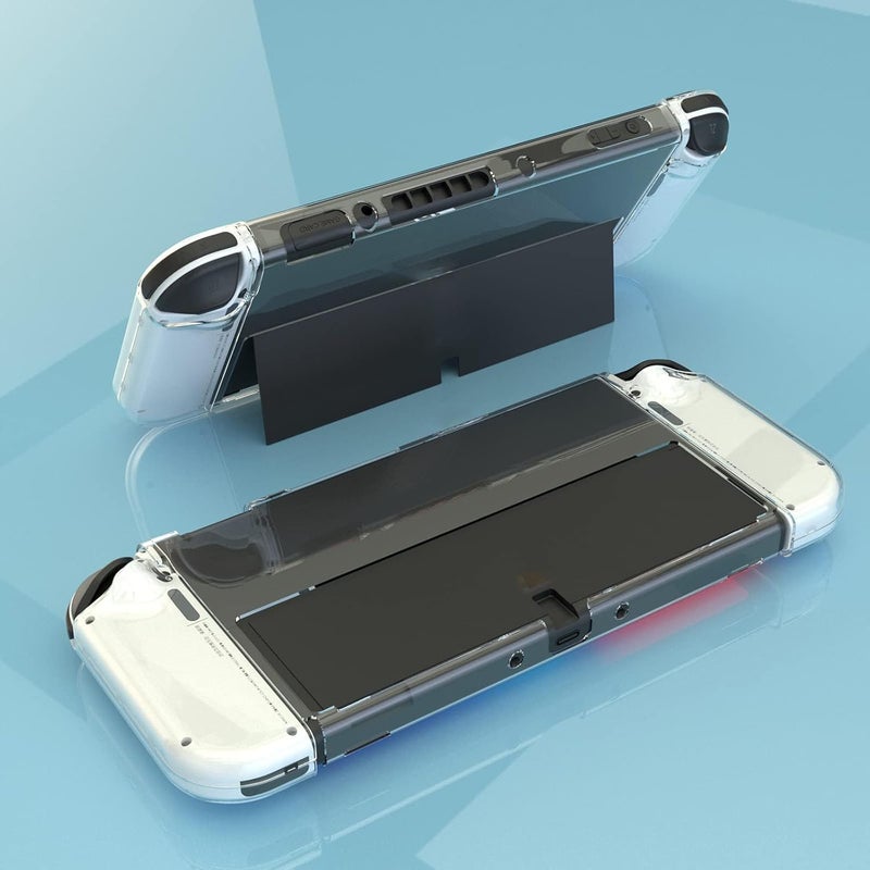 كاست ويف حافظة شفافة مطورة لـ Switch OLED، غطاء حماية شفاف لـ Switch، حافظة حماية لـ Switch OLED، حافظة صلبة لـ Switch OLED، ملحقات لـ Switch OLED - Image 2
