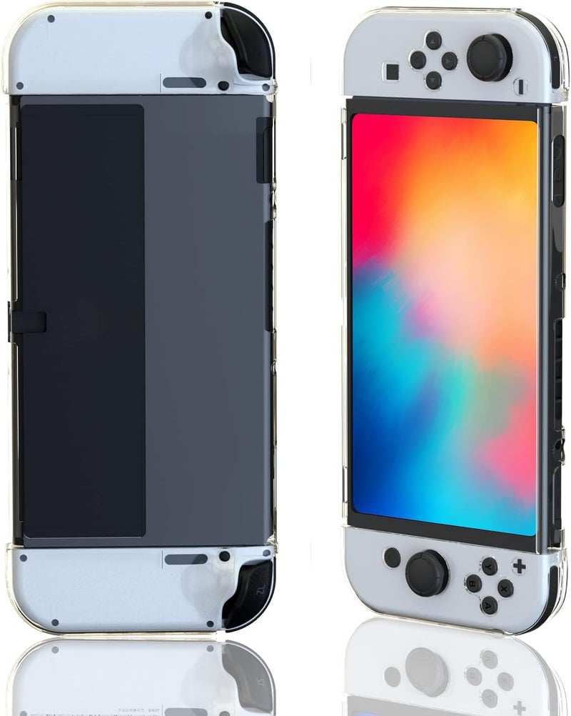 كاست ويف حافظة شفافة مطورة لـ Switch OLED، غطاء حماية شفاف لـ Switch، حافظة حماية لـ Switch OLED، حافظة صلبة لـ Switch OLED، ملحقات لـ Switch OLED - Image 5