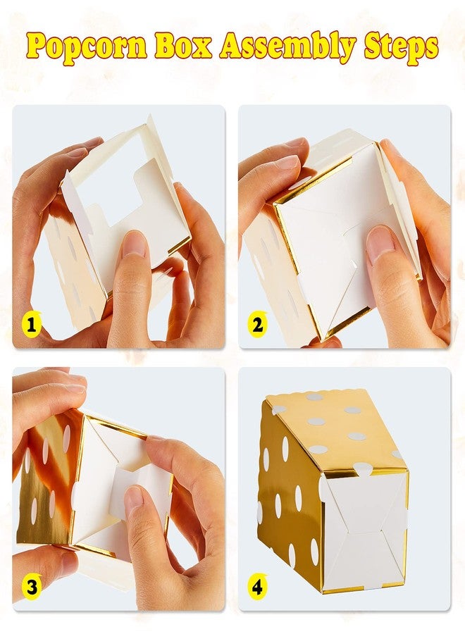 Janinka 80 Pcs Artificial Resin Popcorn Miniature Prop Figurines Lifelike Faux Popcorn with Box Mini Cardboard Container for Party DIY Photo Props, Small Models - Image 3