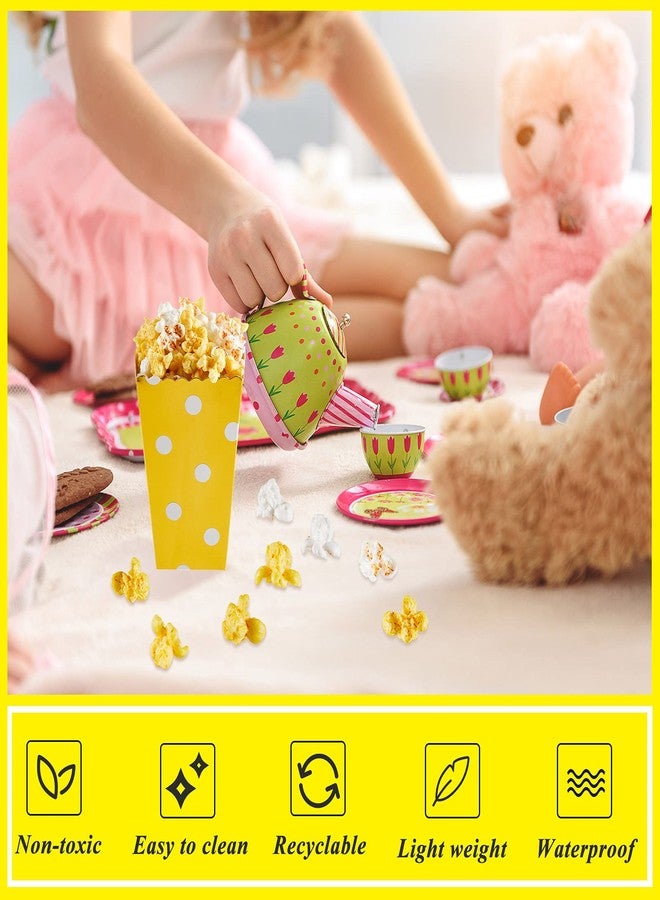 Janinka 80 Pcs Artificial Resin Popcorn Miniature Prop Figurines Lifelike Faux Popcorn with Box Mini Cardboard Container for Party DIY Photo Props, Small Models - Image 4