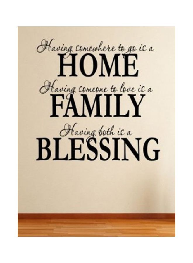 NIBEMINENT Qiangtie Decorative Proverbs Poem Wall Sticker Black 55.5x57cm - Image 2