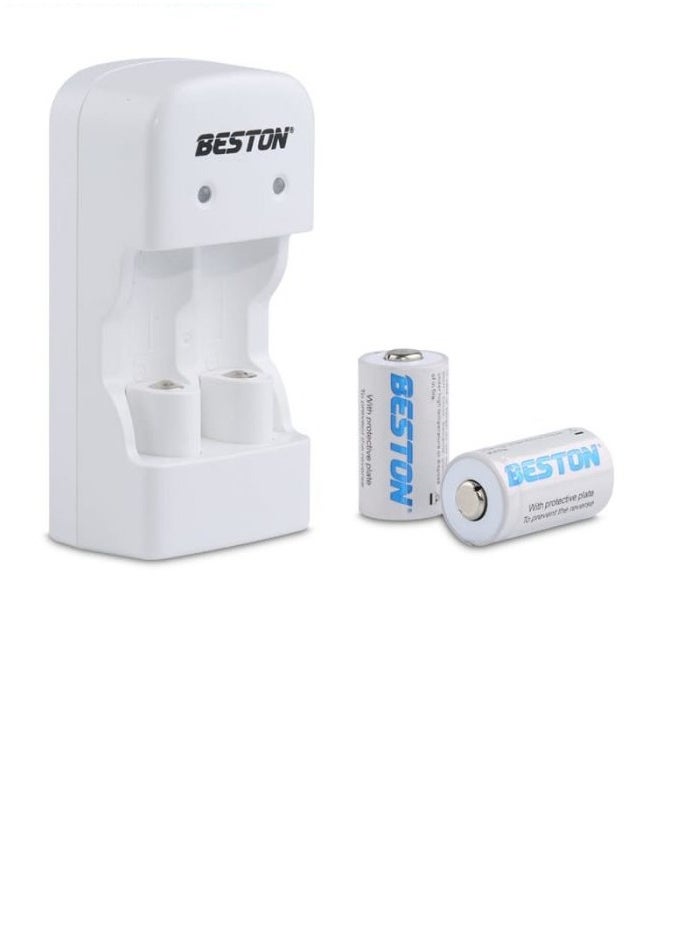 Beston Charger CR643 Double + 2 PCS CR2: Dual charger with two CR2 batteries, providing efficient charging for compatible devices.
