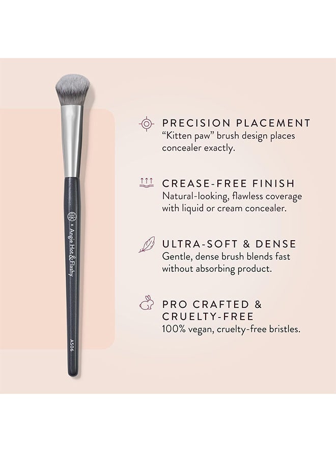 BK BEAUTY Angie Hot & Flashy A506 Concealer Brush - "Kitten Paw" Face Brush - Under -Eye Concealing and Contouring - Makeup Brushes - Image 4