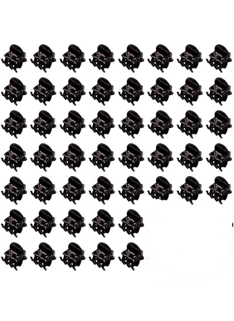CleanWave - The Pure Effect 100 PCS Mini Black Hair Claw Clips, Anti-Slip, Strong Grip, Multifunction Bangs Clamp Clips, Strong Shark Claw Braid Hair Clip, Simple Style Women Hair Accessories – (Black)  - Image 1