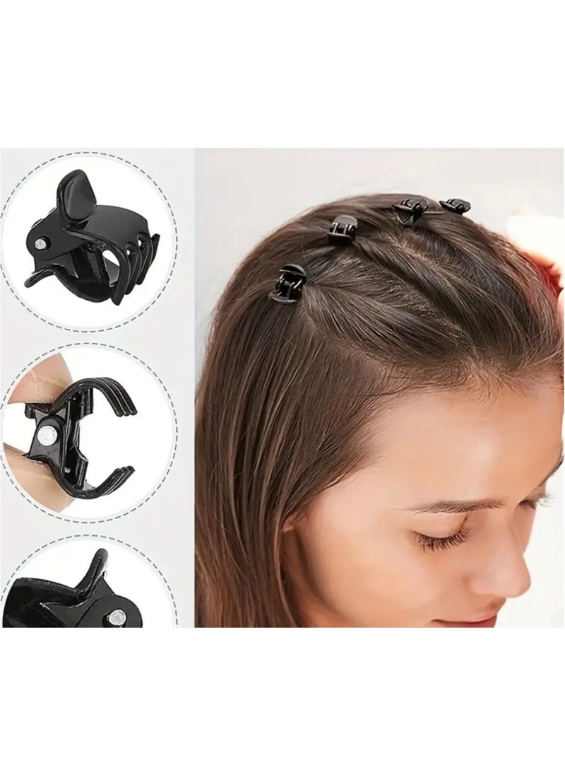 CleanWave - The Pure Effect 100 PCS Mini Black Hair Claw Clips, Anti-Slip, Strong Grip, Multifunction Bangs Clamp Clips, Strong Shark Claw Braid Hair Clip, Simple Style Women Hair Accessories – (Black)  - Image 3