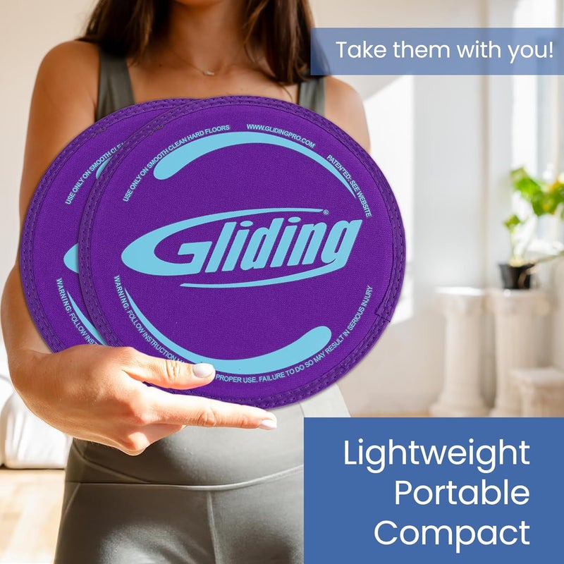 Gliding Discs for Working Out - Exercise Sliders for Carpet & Hardwood Floors 1 Pair, Authentic Workout Sliders Disc for Full Body Resistance Workout, Includes 4 Streaming Video Workouts - Image 5