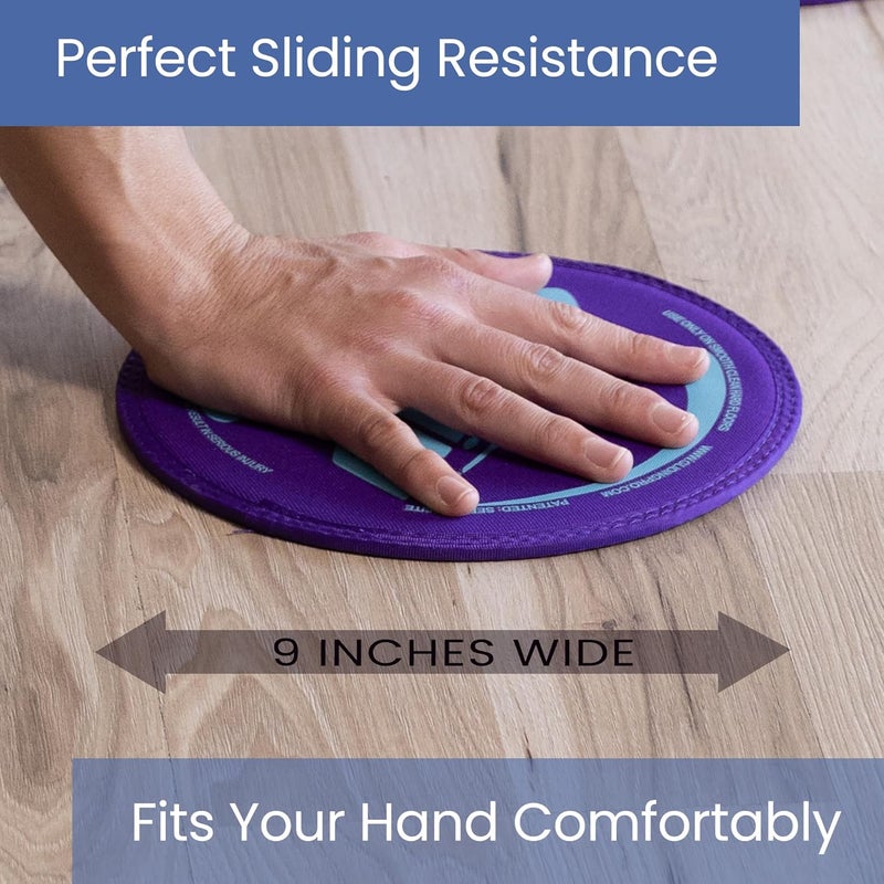 Gliding Discs for Working Out - Exercise Sliders for Carpet & Hardwood Floors 1 Pair, Authentic Workout Sliders Disc for Full Body Resistance Workout, Includes 4 Streaming Video Workouts - Image 3