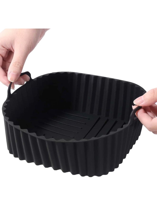 Multi-color Square Air Fryer Striped Silicone Tray For 7QT Air Fryer Special Baking Bowl Oven Micro-Specifications:Light Blue  - Image 4