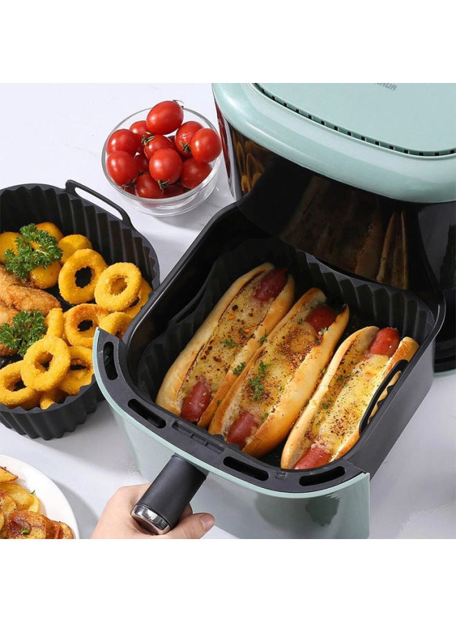 Multi-color Square Air Fryer Striped Silicone Tray For 7QT Air Fryer Special Baking Bowl Oven Micro-Specifications:Light Blue  - Image 5