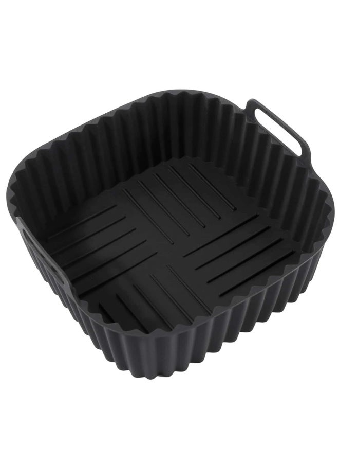 Multi-color Square Air Fryer Striped Silicone Tray For 7QT Air Fryer Special Baking Bowl Oven Micro-Specifications:Light Blue  - Image 2