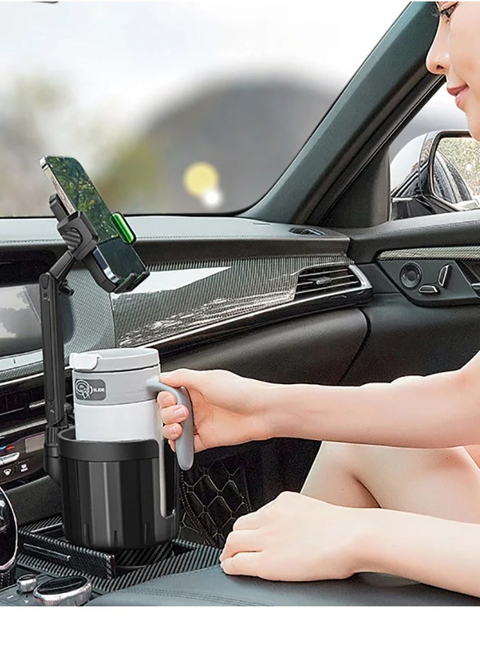 SS 360 rotating adjustable mobile holder and car drink cup holder, car cup mount holder expander for cars  - Image 2