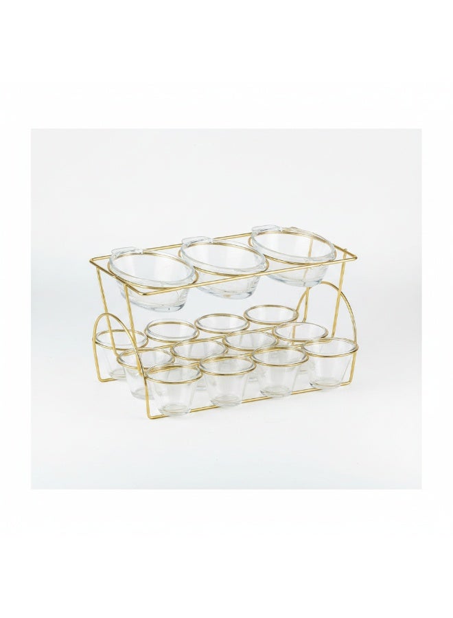 AKDC 12PCS GLASS CAWA CUP/BOWL AND HOLDER - Image 1