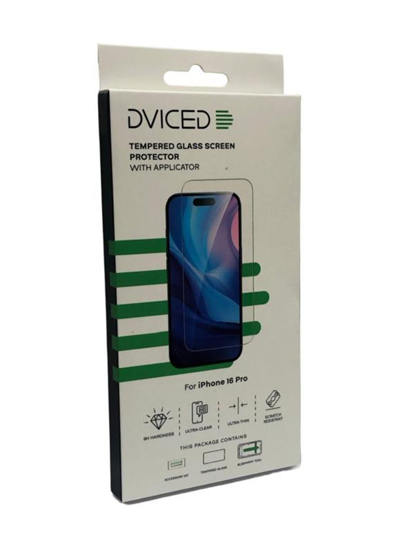 DVICED Tempered Glass Screen Protector For iPhone 16 Pro With Applicator - Image 4