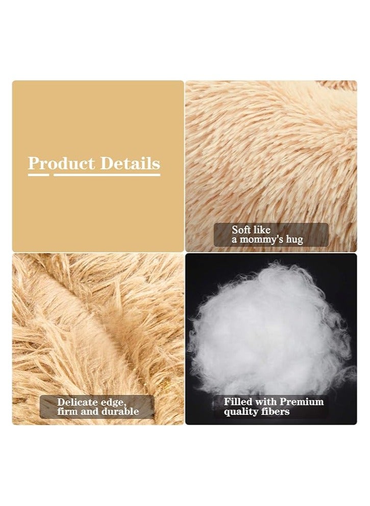 مورو مورو سرير كلاب مخملي تقويمي مع فراء ناعم وقاعدة بلاستيكية - عش مريح وقابل للغسل للحيوانات الأليفة - Image 2